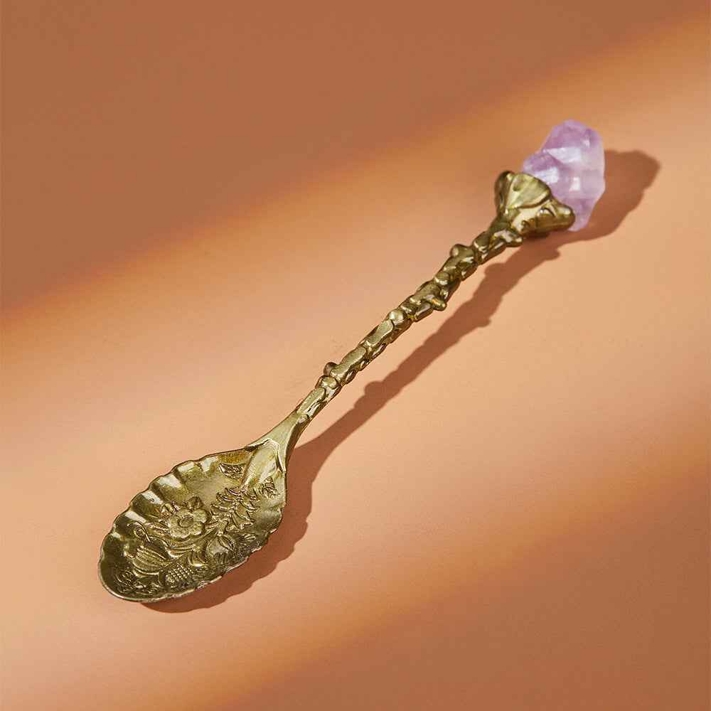 Retro Dessert Spoon - Bronze Finishes for Cafe & Home Dining - Twissie