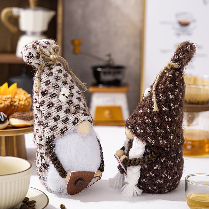Swedish Coffee Ornaments Doll - Tomte Gnome Set for Scandinavian Kitchen & Christmas Decor - Twissie