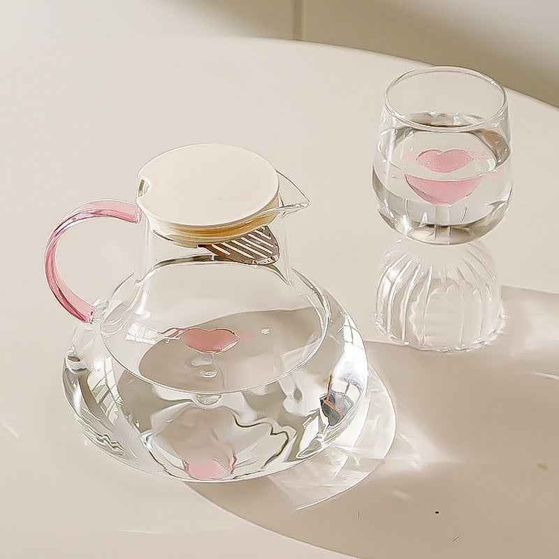 “Large capacity glass water pitcher for fridge – convenient water jug for family and gatherings”