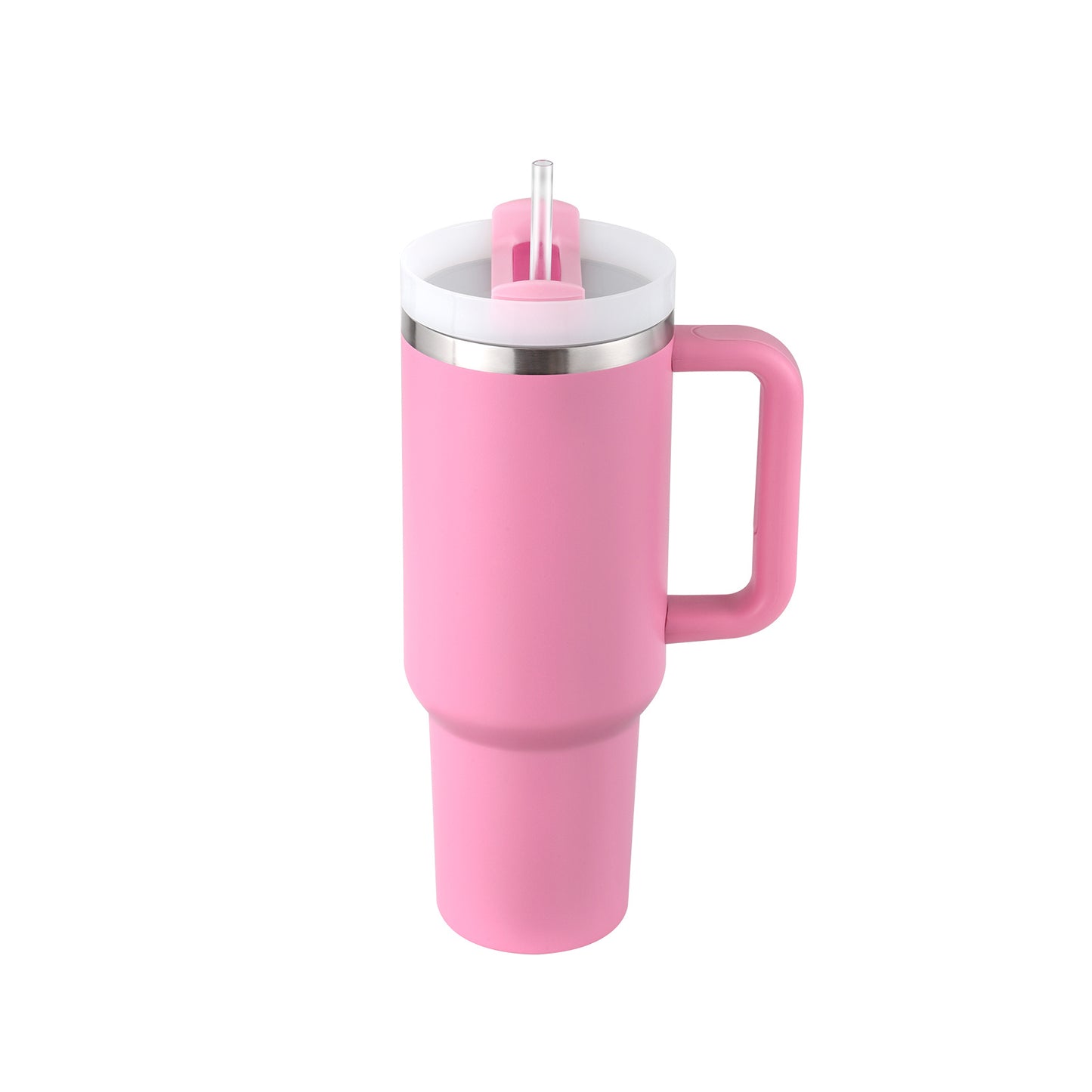 40 Oz Tumbler With Handle Straw Insulated, Stainless Steel Spill Proof Vacuum Coffee Cup Tumbler With Lid Tapered Mug Gifts For Valentine Lover Suitable For Car Gym Office Travel - Twissie