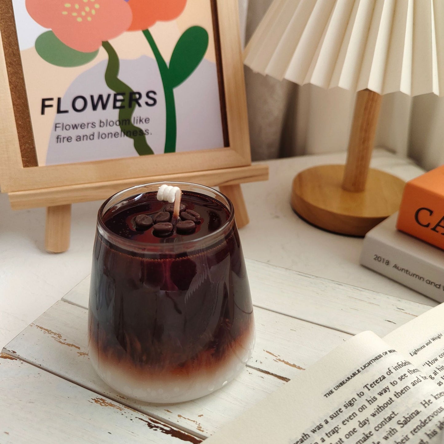 Milk-in-water Coffee Ice American Black Coffee Glass Aromatherapy Candle - Twissie