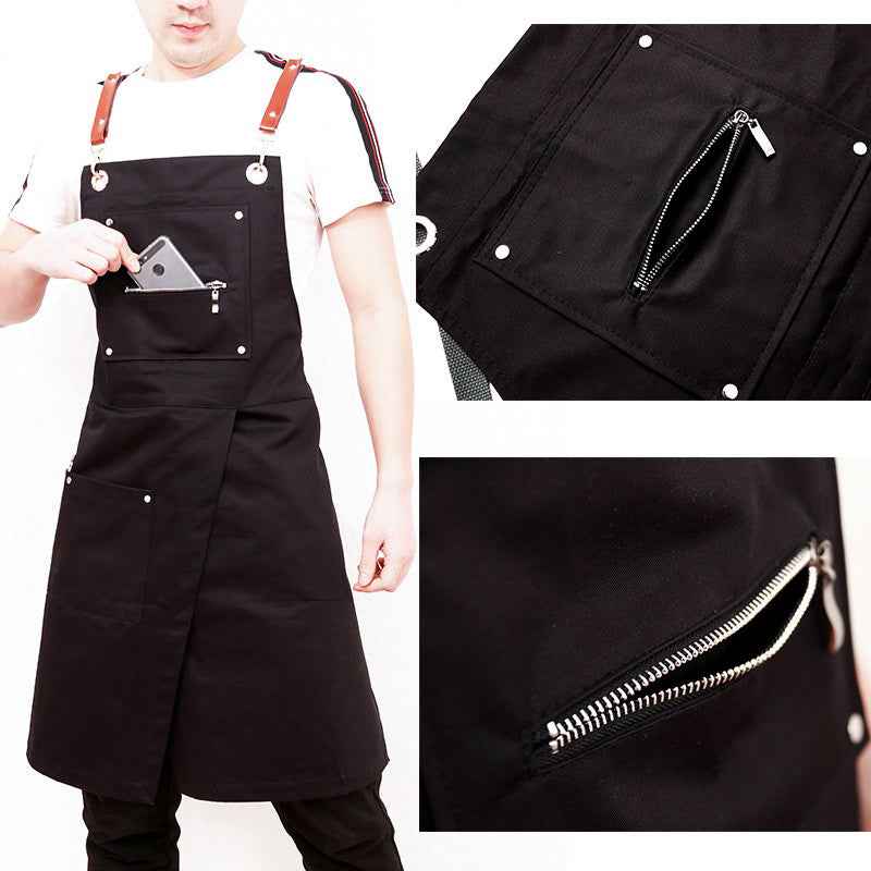 Professional Coffee Shop Apron – Barista Canvas Overalls - Twissie
