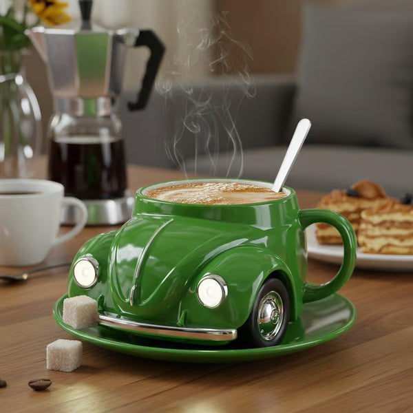 Animal shaped coffee cup - unique beetle mug for daily inspiration