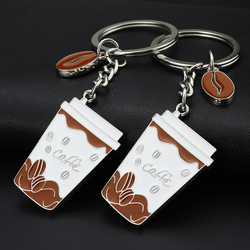 Creative Coffee Cup Paint Keychain Pendant - Twissie