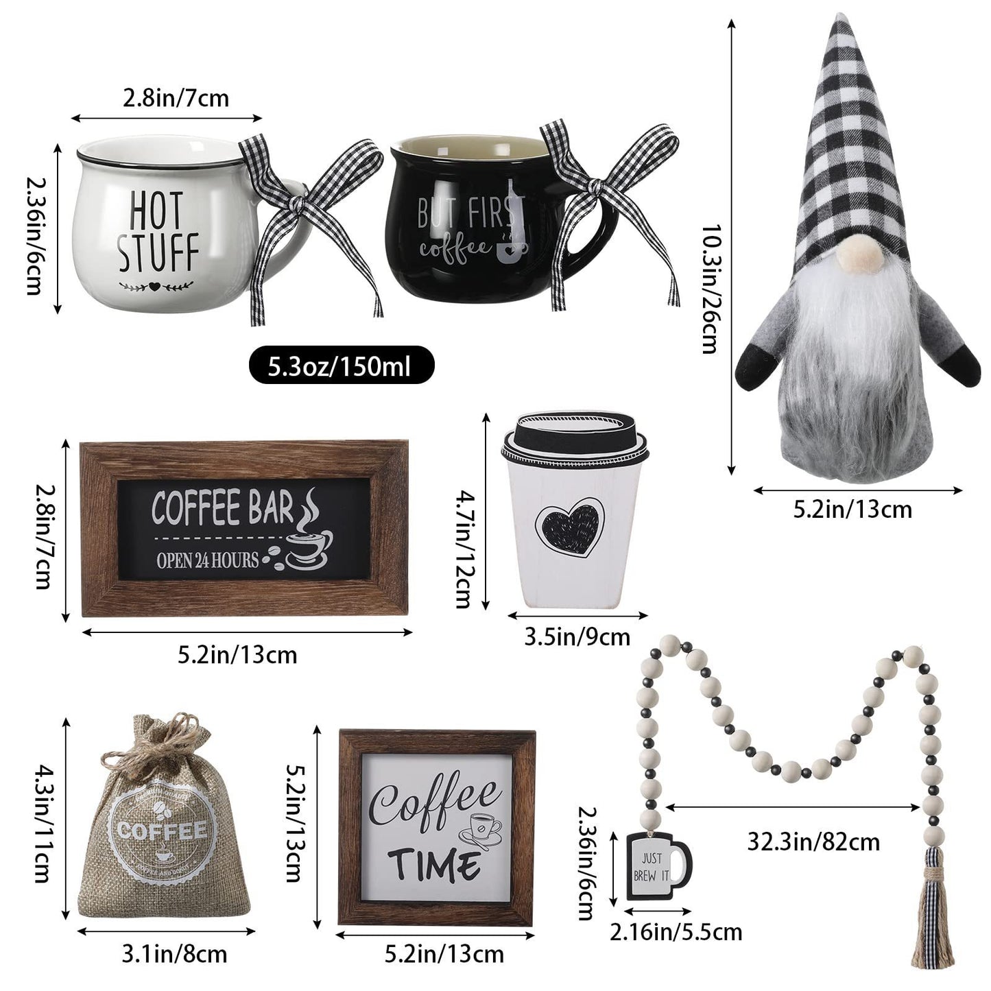 Coffee Festival Plaid Christmas Decoration Supplies - Twissie