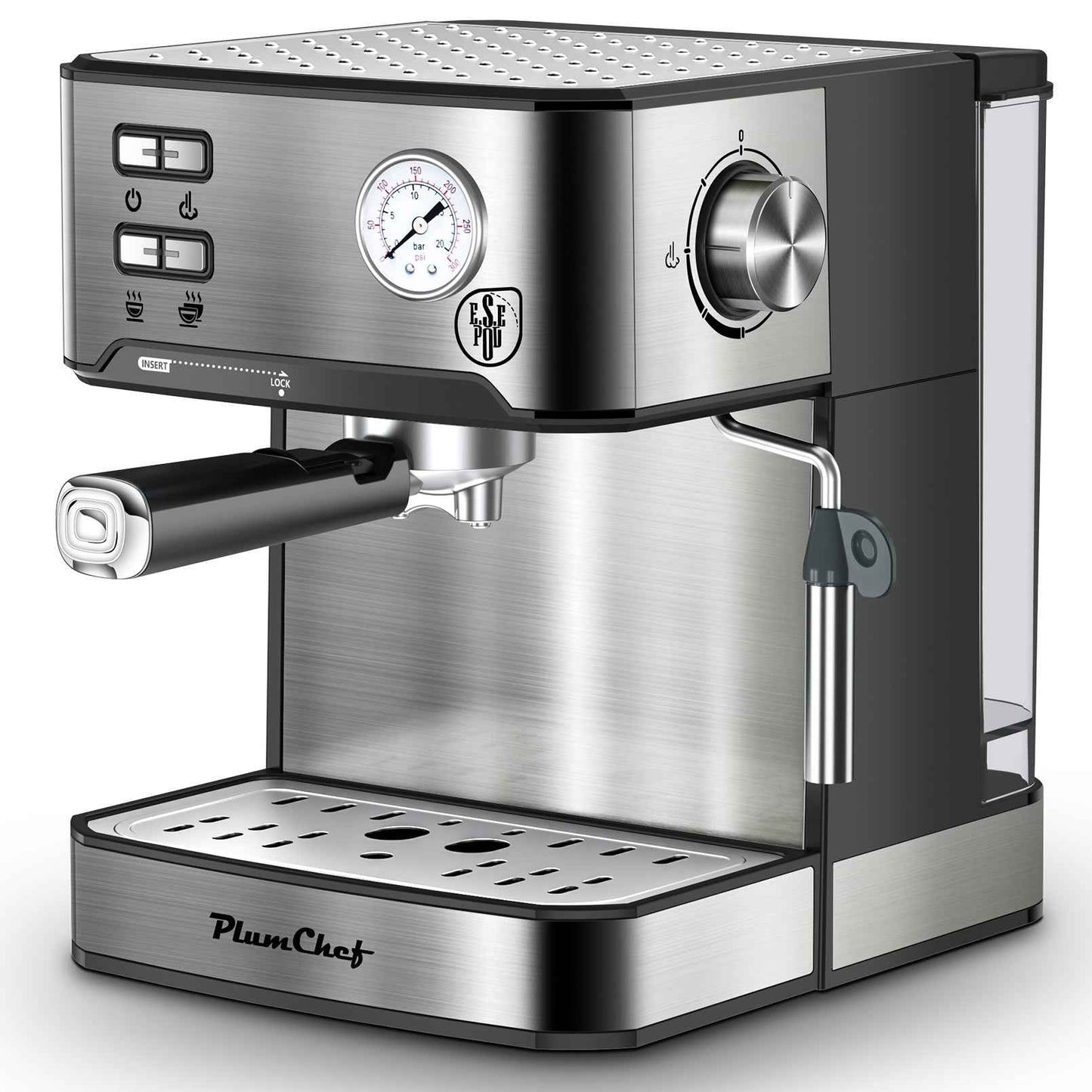 Rich espresso with golden crema from 20-bar machine - Perfect extraction at professional pressure - Taste the difference proper pressure makes
