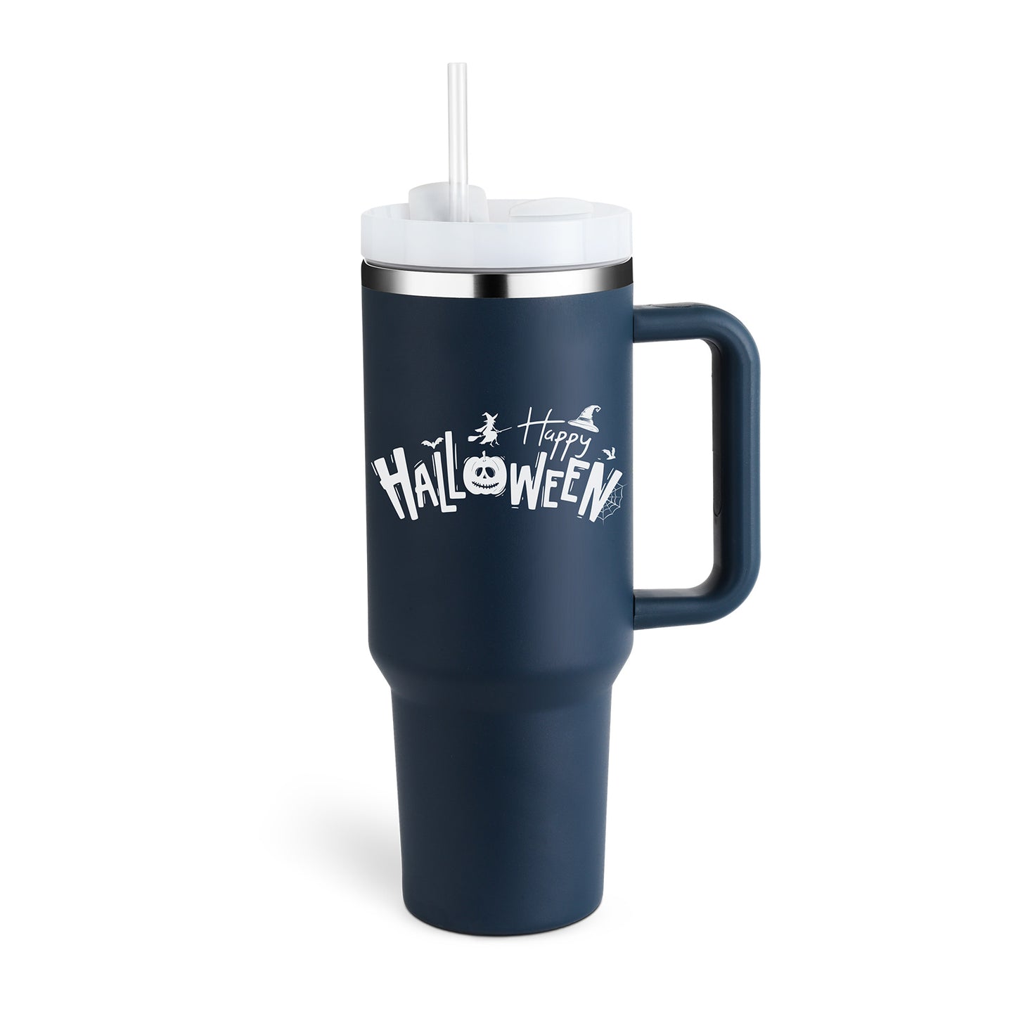40 Oz Tumbler With Handle Straw Insulated, Stainless Steel Spill Proof Vacuum Coffee Cup Tumbler With Lid Tapered Mug Gifts For Valentine Lover Suitable For Car Gym Office Travel - Twissie