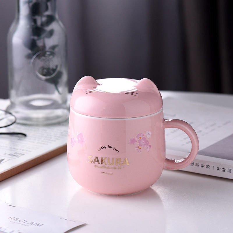 Cartoon cat ceramic coffee cup - Twissie