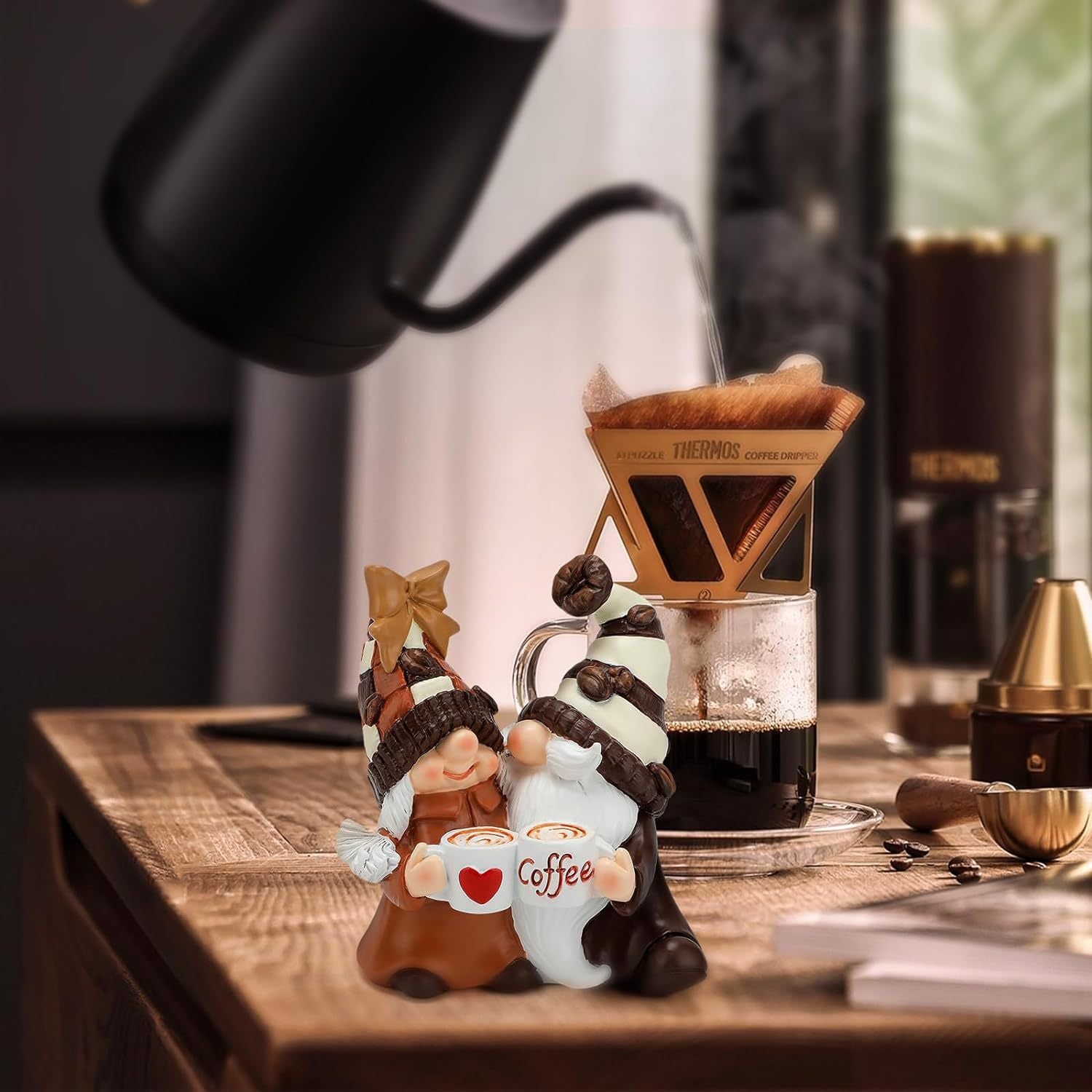 Valentine’s Day Coffee Ornament — Resin Coffee Dwarf Decoration for Coffee Lovers - Twissie