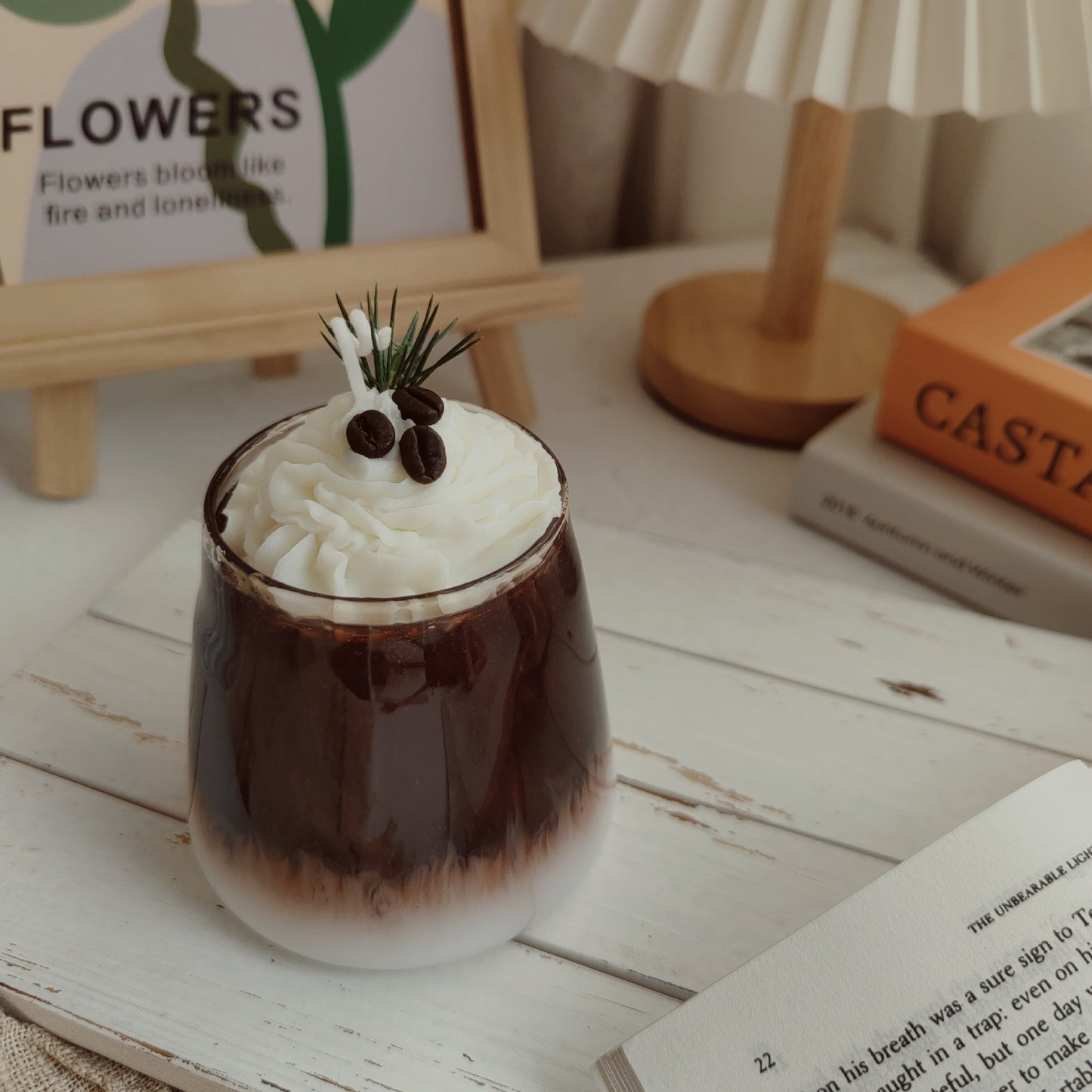 Milk-in-water Coffee Ice American Black Coffee Glass Aromatherapy Candle - Twissie