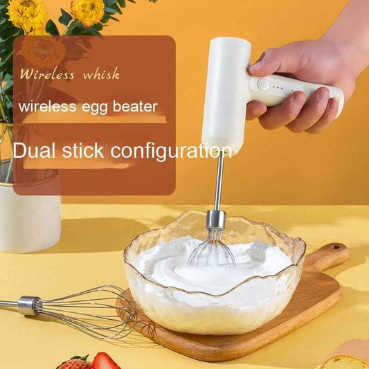 Wireless Hand Mixer Electric - 3-speed mini whisk with USB charging for baking and cooking - Buy now for cord-free convenience in your kitchen