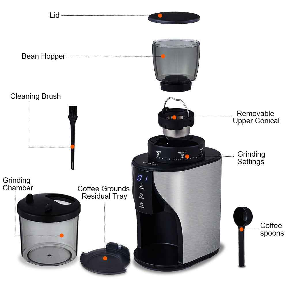 Cone Grinder Electric Coffee Grinder - Twissie