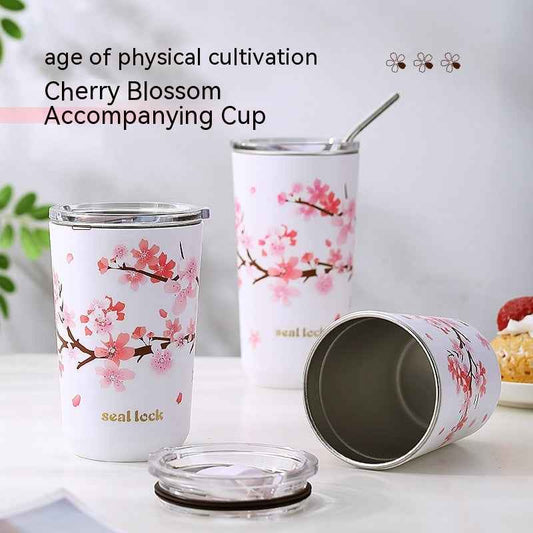 Insulated Coffee Cup for Girls – Stainless Steel Travel Mug for Milk Tea & Coffee, Leak-Proof, Portable 360ml/460ml/560ml - Twissie
