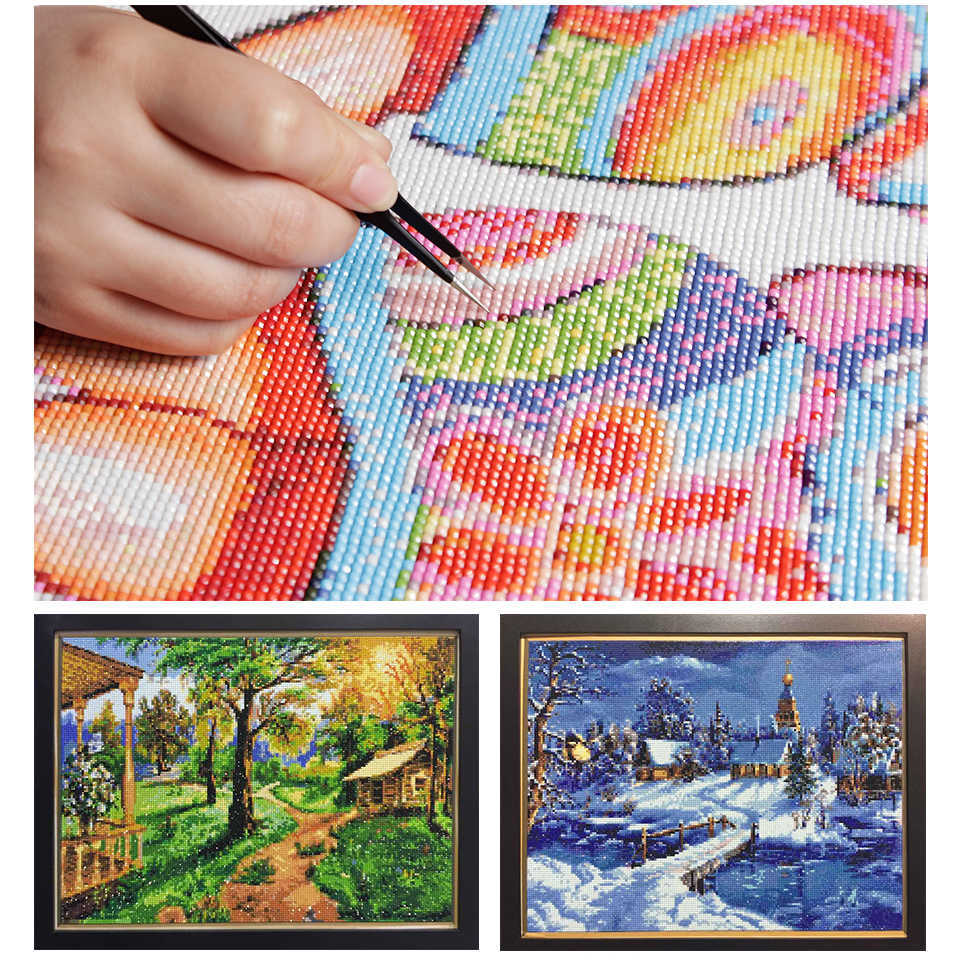 Diamond  Coffee Mosaic Landscape Painting - Twissie