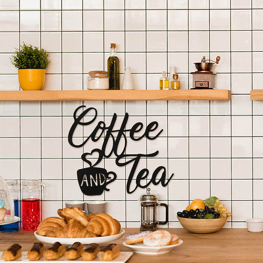 Metal COFFEE AND TEA Wall Hanging - Twissie