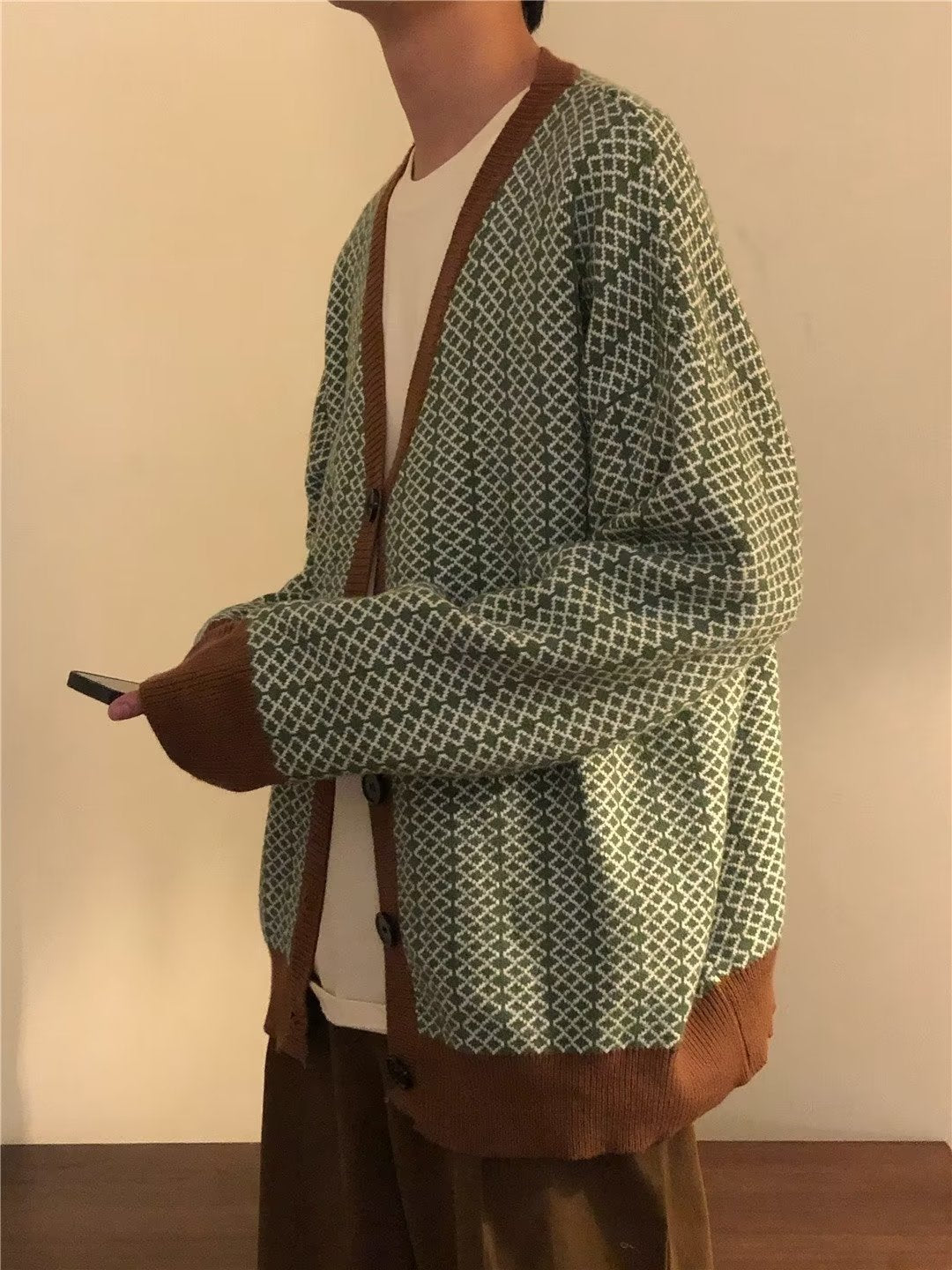 Tide Coffee Vintage Knitted Cardigan Vest - Twissie