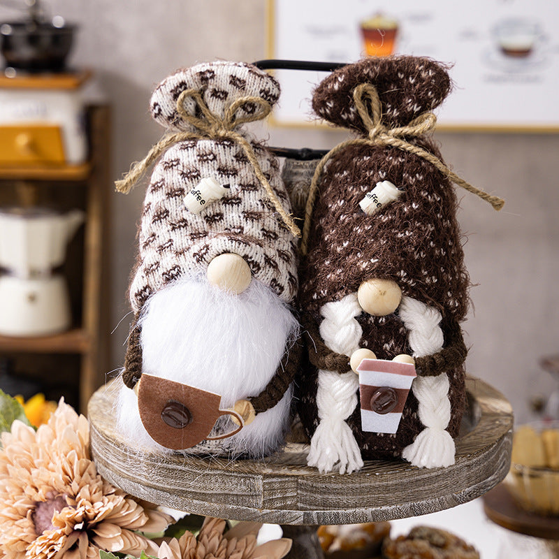 Swedish Coffee Ornaments Doll - Tomte Gnome Set for Scandinavian Kitchen & Christmas Decor - Twissie