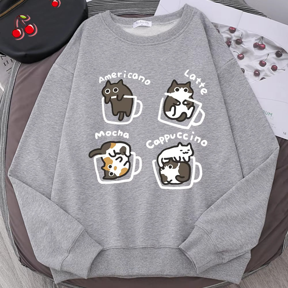 Coffee Cat Cute Personality Hoodie - Twissie
