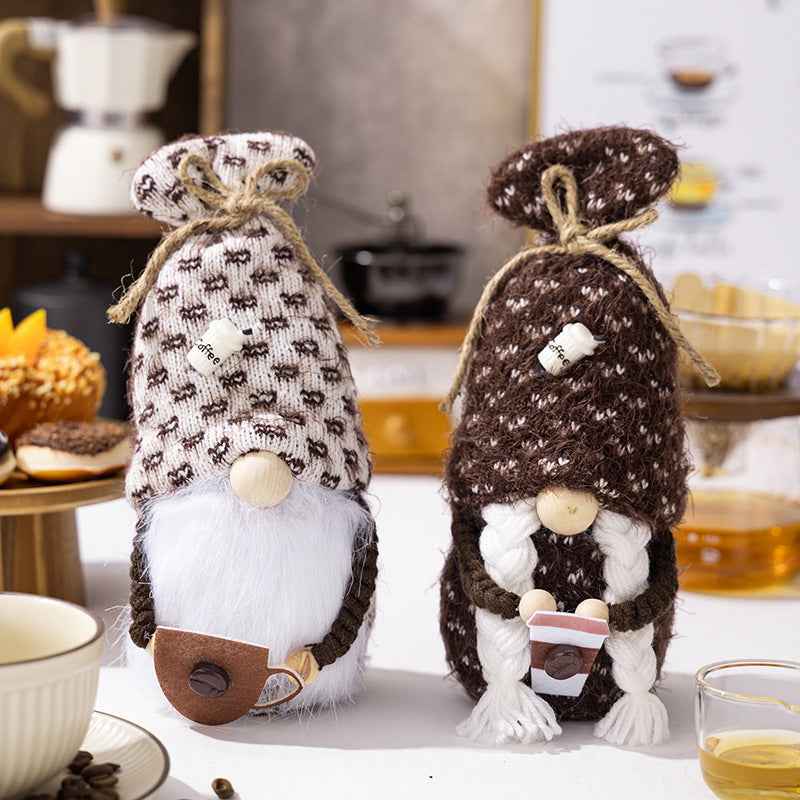 Swedish Coffee Ornaments Doll - Tomte Gnome Set for Scandinavian Kitchen & Christmas Decor - Twissie