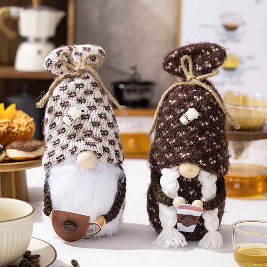 Swedish Coffee Ornaments Doll - Tomte Gnome Set for Scandinavian Kitchen & Christmas Decor - Twissie