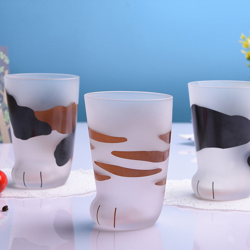 Creative Cute Cat Paws Glass Tiger Paws Mug Office Coffee Mug Tumbler Personality Breakfast Milk Porcelain Cup Gift - Twissie