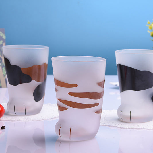 Creative Cute Cat Paws Glass Tiger Paws Mug Office Coffee Mug Tumbler Personality Breakfast Milk Porcelain Cup Gift - Twissie