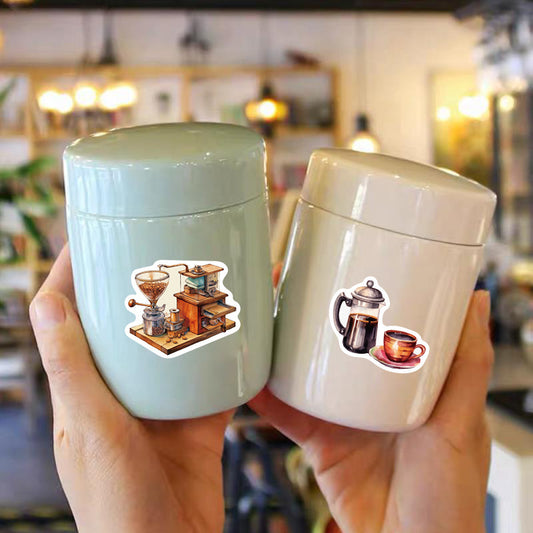 Fashion Waterproof Coffee Creative Stickers - Twissie