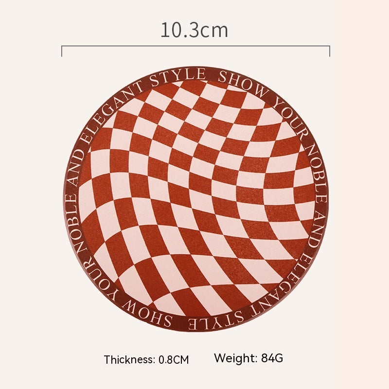 Retro Chessboard Coffee Cup Mat - Twissie