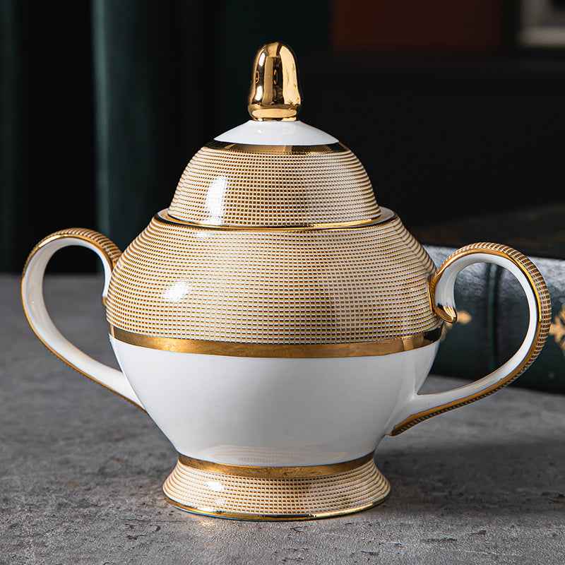 European Coffee Set - 15-Piece Luxury Porcelain Serving Set for Espresso & Afternoon Tea - Twissie