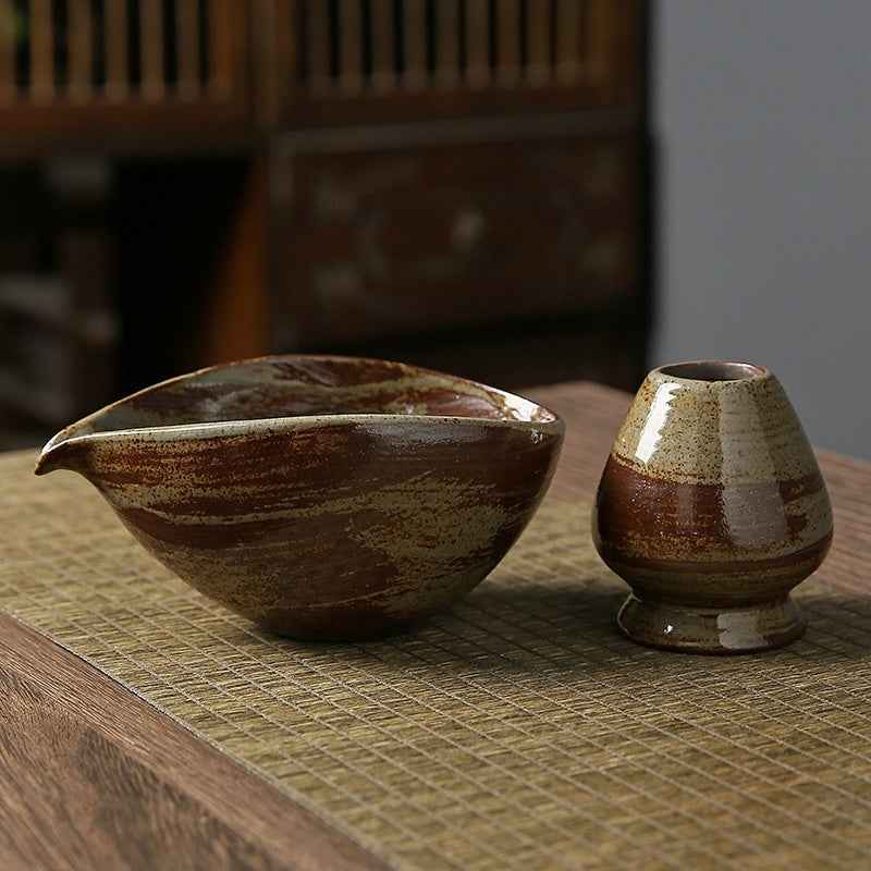 Traditional bamboo matcha whisk (chasen) for creating a smooth, frothy tea