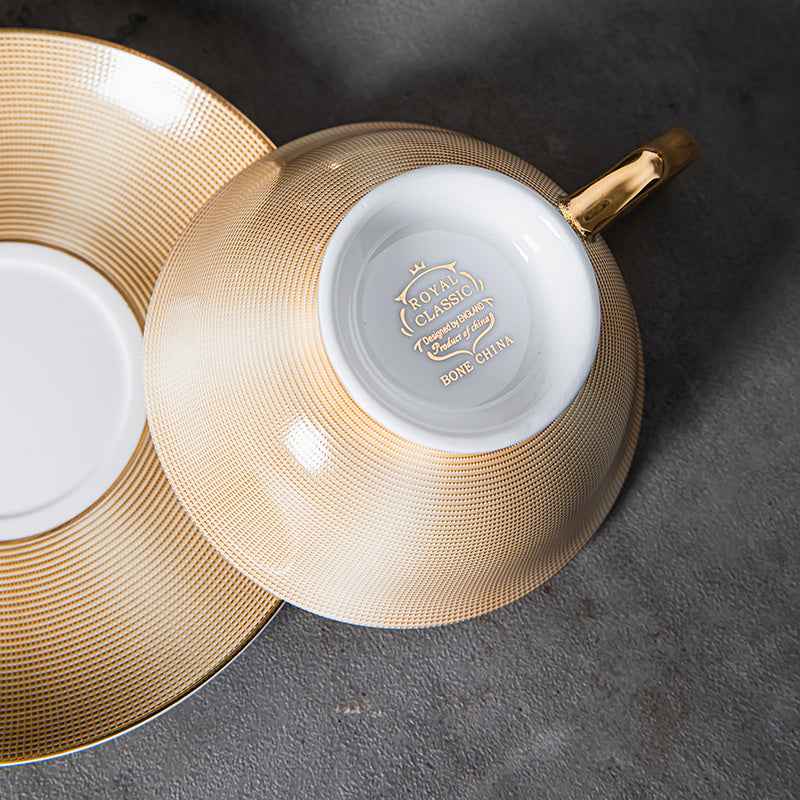 European Coffee Set - 15-Piece Luxury Porcelain Serving Set for Espresso & Afternoon Tea - Twissie
