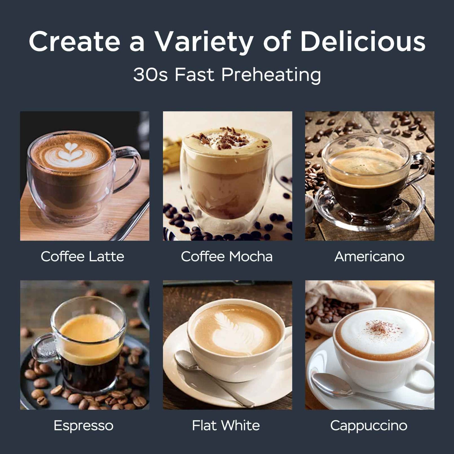 Finished cappuccino made with Geek Chef - Beautiful layered drink ready to enjoy