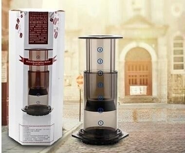 Portable Manual French Press Coffee Machine With 350 Pieces Of Coffee Filter Paper - Twissie