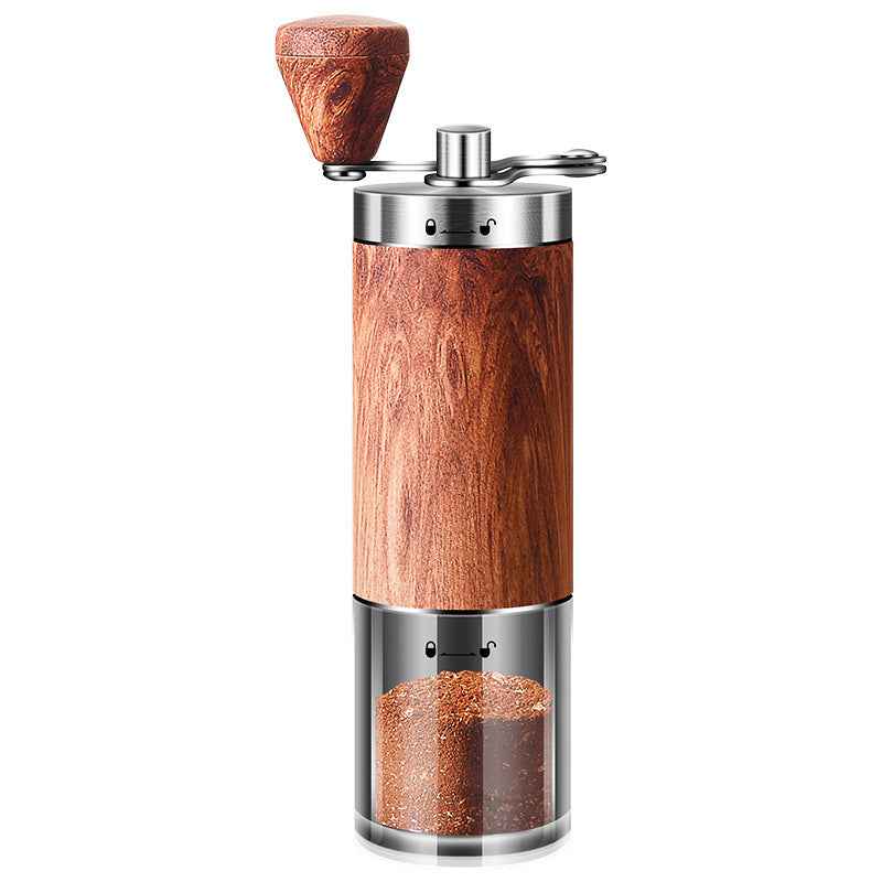 Manual Coffee Grinder – Portable 304 Stainless Steel Hand Coffee Grinder with Wood Grain Design - Twissie