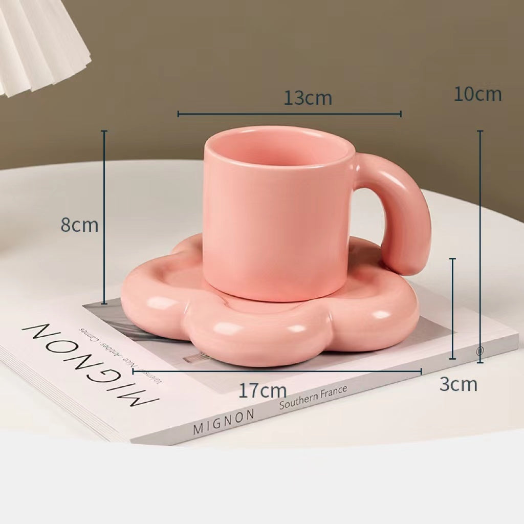 Nordic Double Wall Coffee Mugs - 2-Piece Insulated Ceramic Set - Twissie