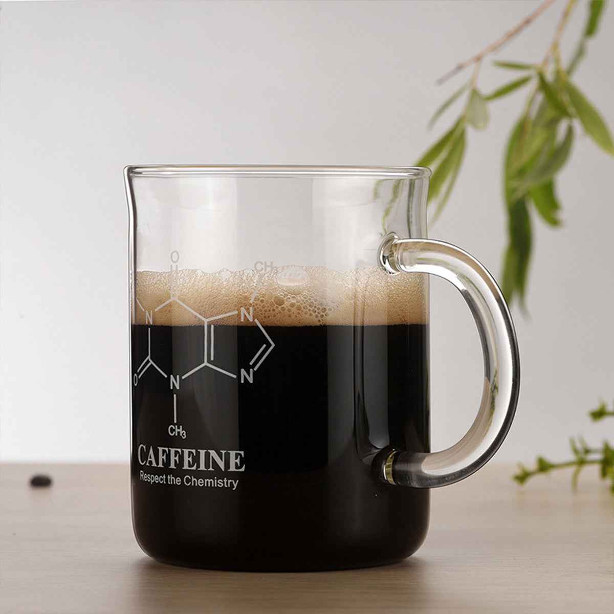 1 PCS Transparent Tape With High Borosilicate Glass Cup, Coffee Cup, Coffee Sharing Cup With Scale Identification - Twissie