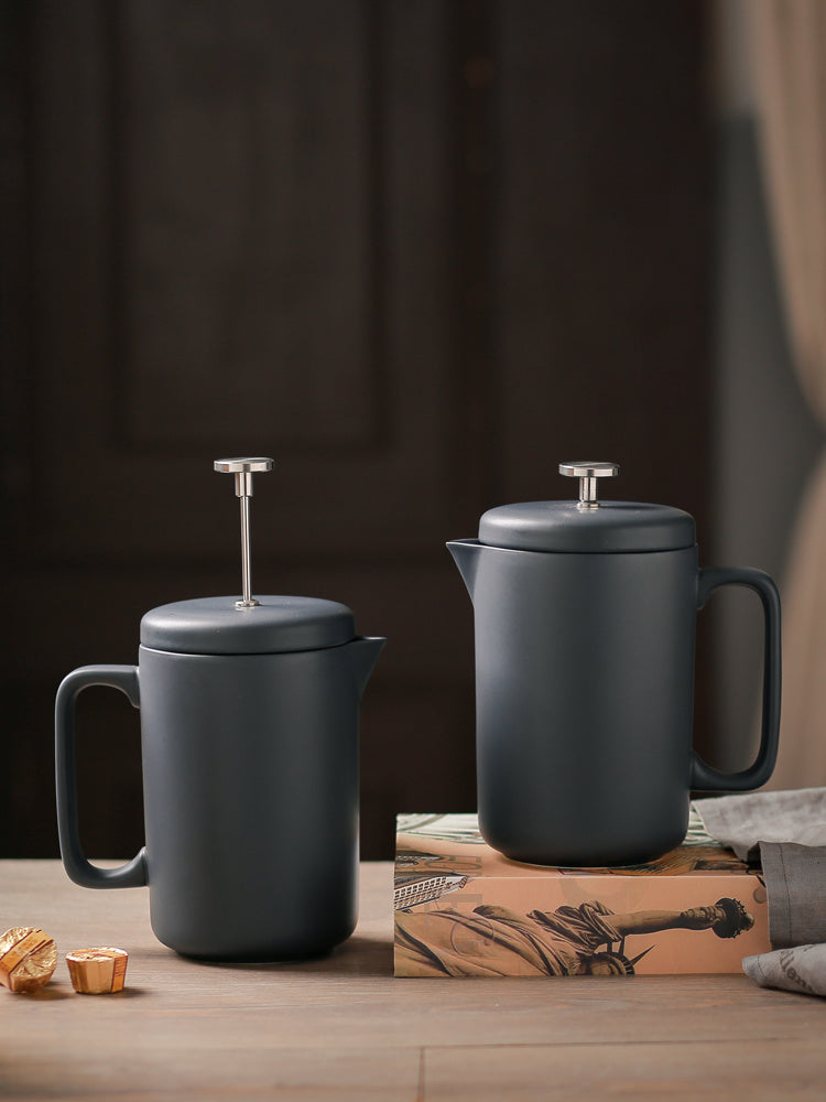 French Press Coffee Maker 1050ml — Heat-Resistant Ceramic Pot with Milk Filter - Twissie