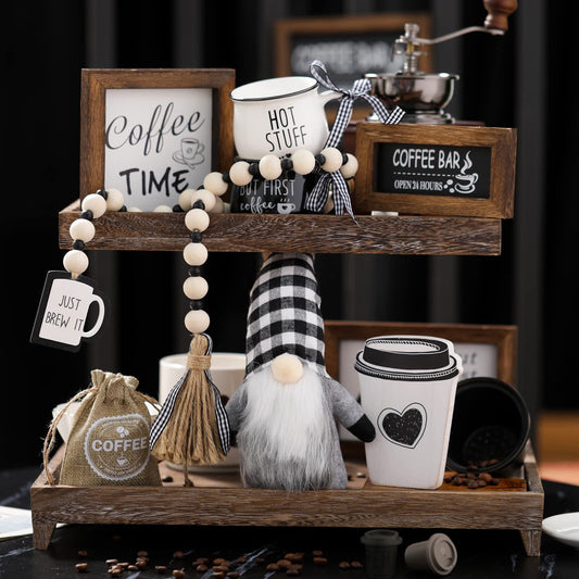 Coffee Festival Plaid Christmas Decoration Supplies - Twissie