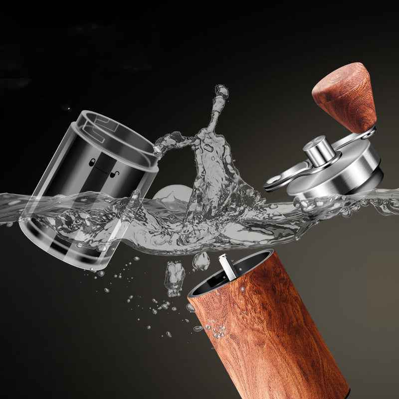 Manual Coffee Grinder – Portable 304 Stainless Steel Hand Coffee Grinder with Wood Grain Design - Twissie