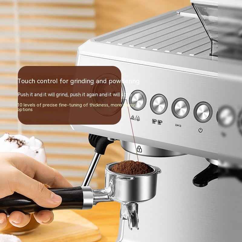 Sleek fully automatic espresso machine on a kitchen counter - The ultimate centerpiece for your home cafe. Click to buy and transform your kitchen.