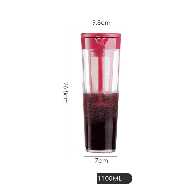 Cold Brew Coffee Maker 1.1L — Airtight Refrigerator Pitcher with Tea Separator - Twissie