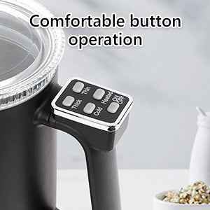 Hot milk frothing for winter lattes - Create warm, silky foam for comforting drinks - Perfect for chilly morning routines