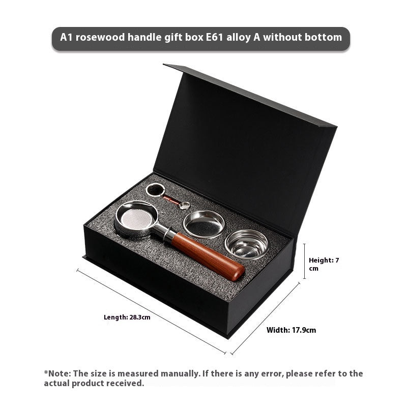 E61 Group Head Handle - 58mm Solid Wood Portafilter for Bottomless Espresso Baskets - Twissie