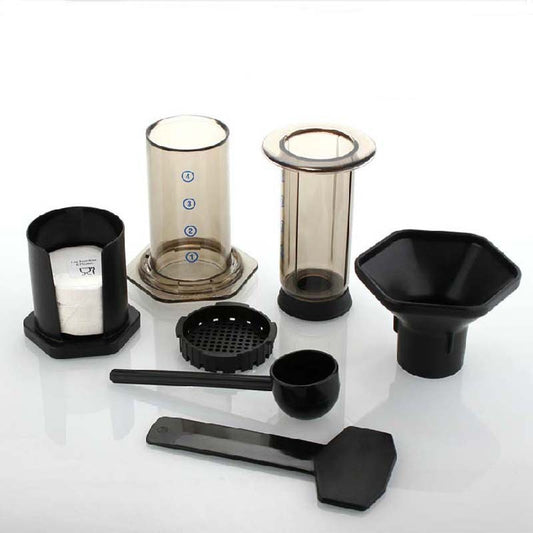 Portable Manual French Press Coffee Machine With 350 Pieces Of Coffee Filter Paper - Twissie