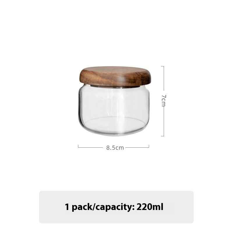 Glass canister with tea leaves visible - Monitor your tea supply at a glance - Beautiful and functional kitchen organization