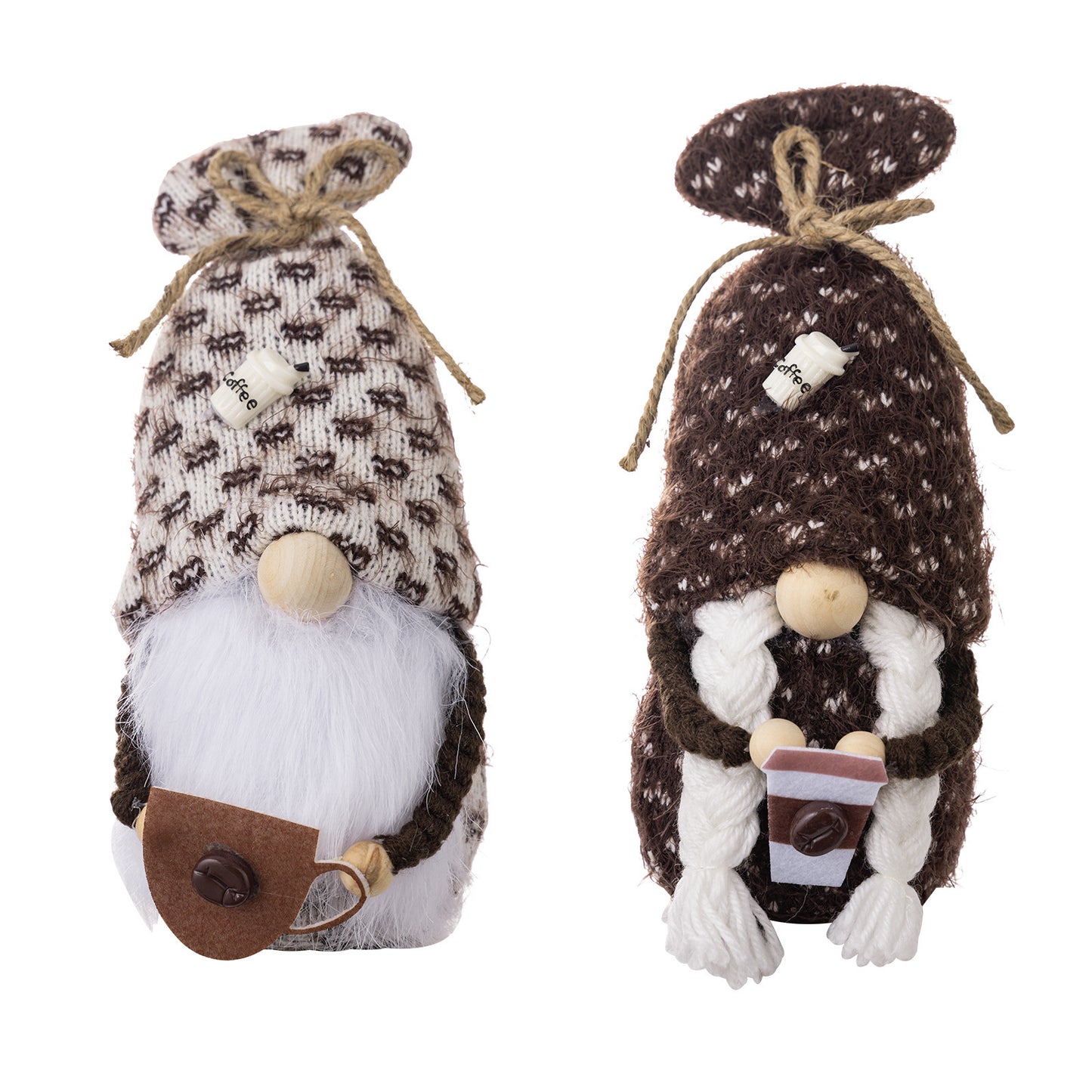 Swedish Coffee Ornaments Doll - Tomte Gnome Set for Scandinavian Kitchen & Christmas Decor - Twissie