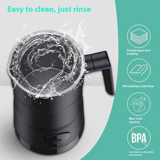 Electric Milk Frother with automatic whisking - Create silky microfoam for cappuccinos and lattes - Order today and upgrade your coffee routine