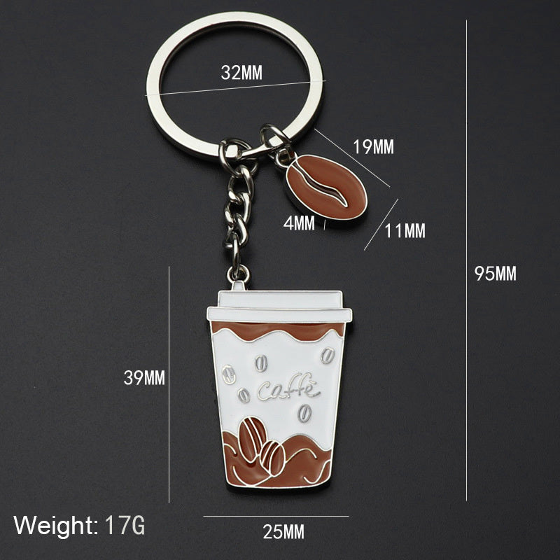 Creative Coffee Cup Paint Keychain Pendant - Twissie