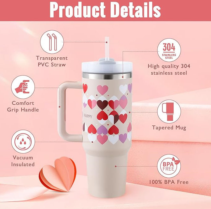 Gym water bottle with straw - large capacity insulated tumbler for workouts