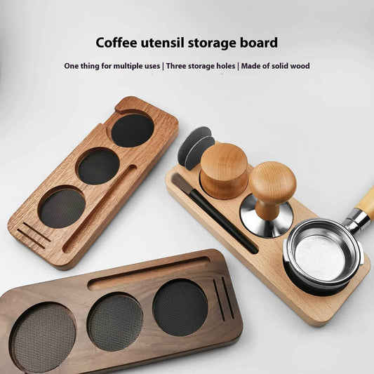 Solid wood coffee distribution tool for 58mm and 51mm espresso portafilters